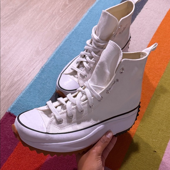 New Converse Run Star Hike Hi Shoes Sneakers - White women’s 10.5 men’s 9 - Picture 3 of 7